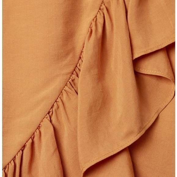 Maje Portefeuille Ruffle Detail Midi Dress NWT  Small/1 - Picture 6 of 8